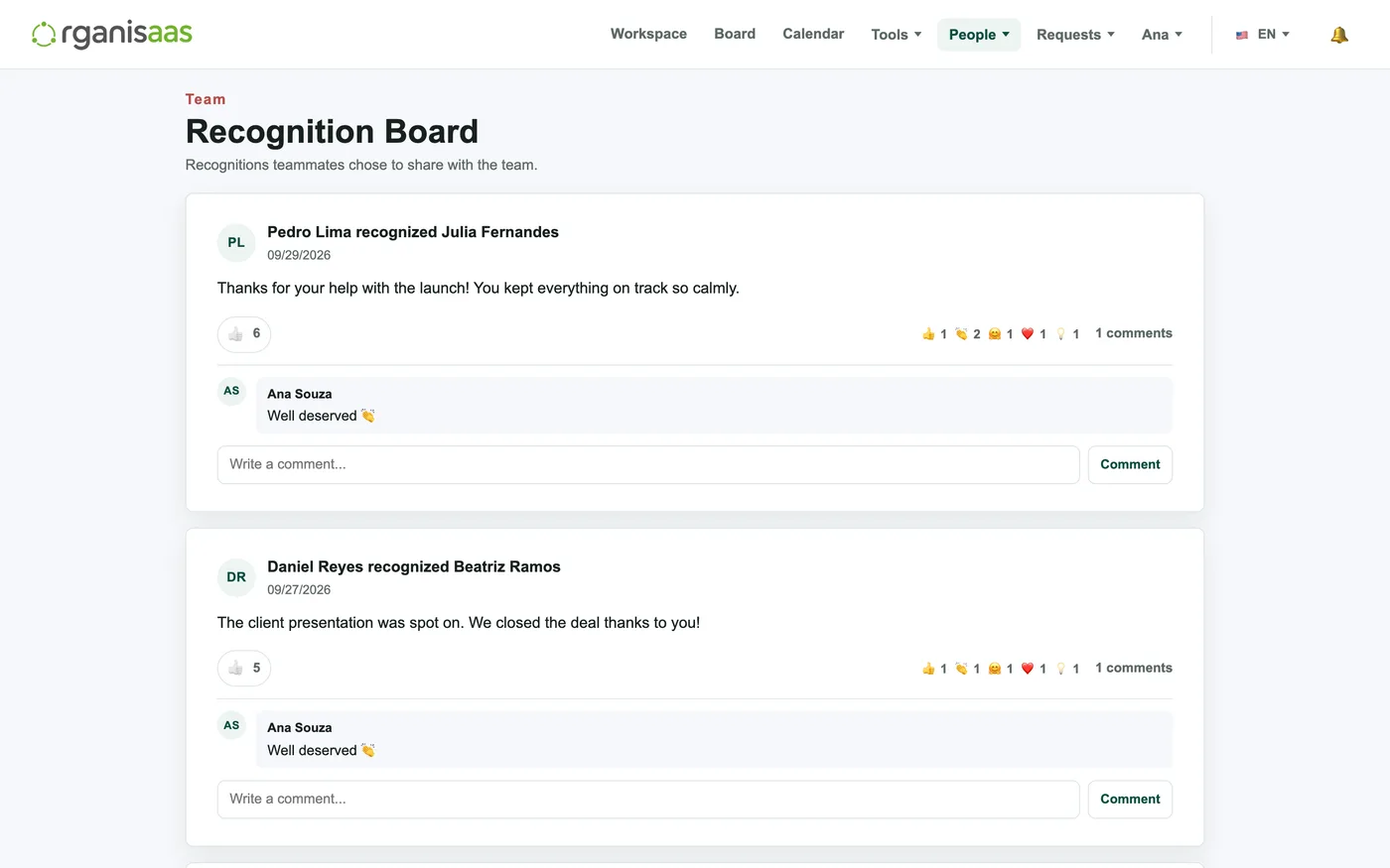Recognition wall
